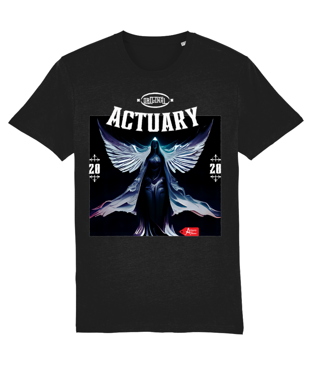 Actuary Black Minimalist Goth Black T-shirt