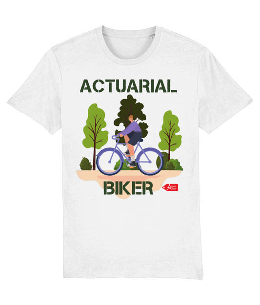 Actuarial Biker White T-Shirt