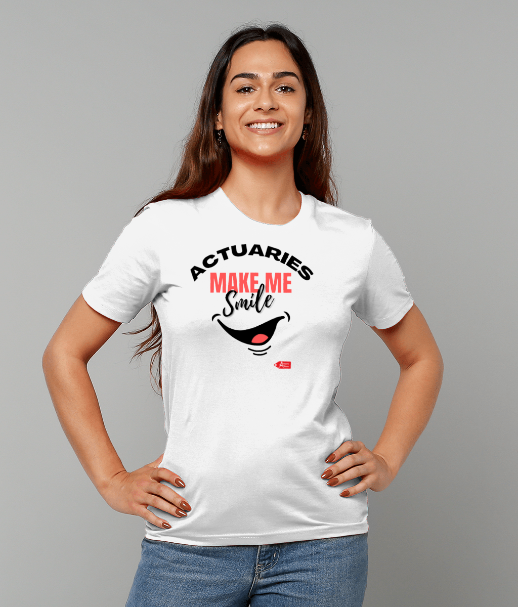 Actuaries Make Me Smile Logo T-Shirt