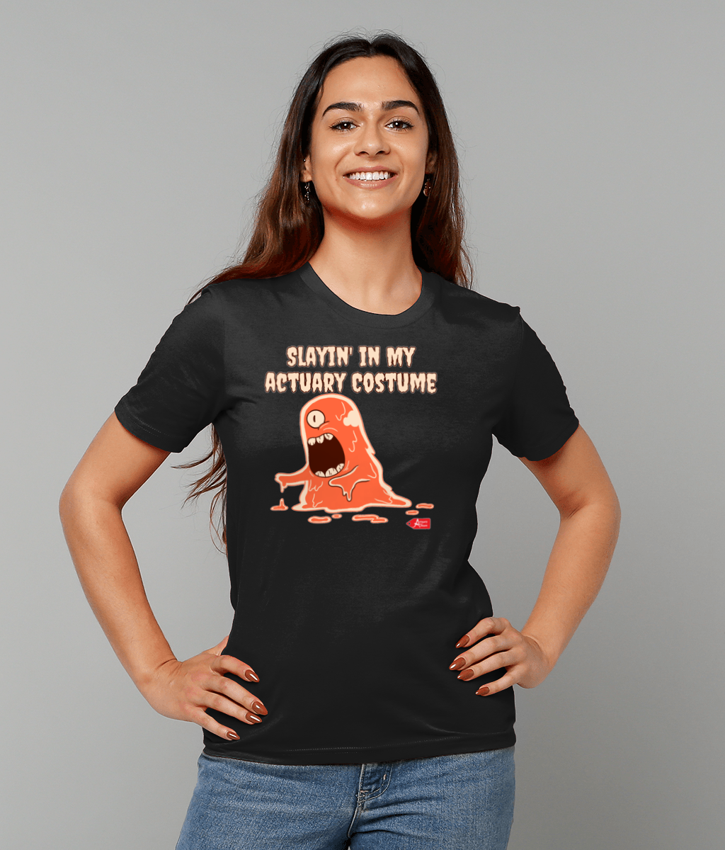 Slaying In My Actuary Costume Monster Halloween T-Shirt