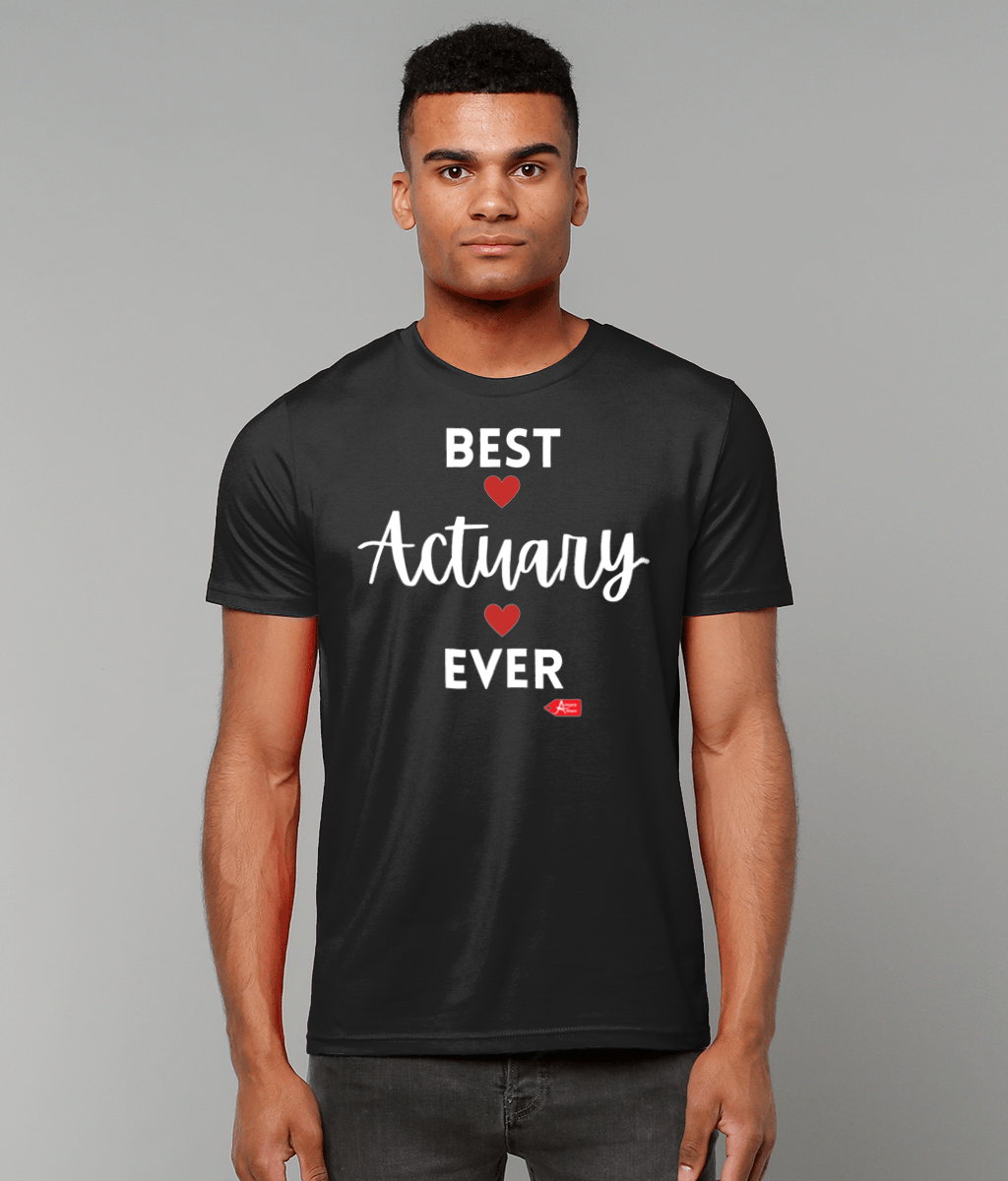 Best Actuary Ever Red Hearts T-shirt