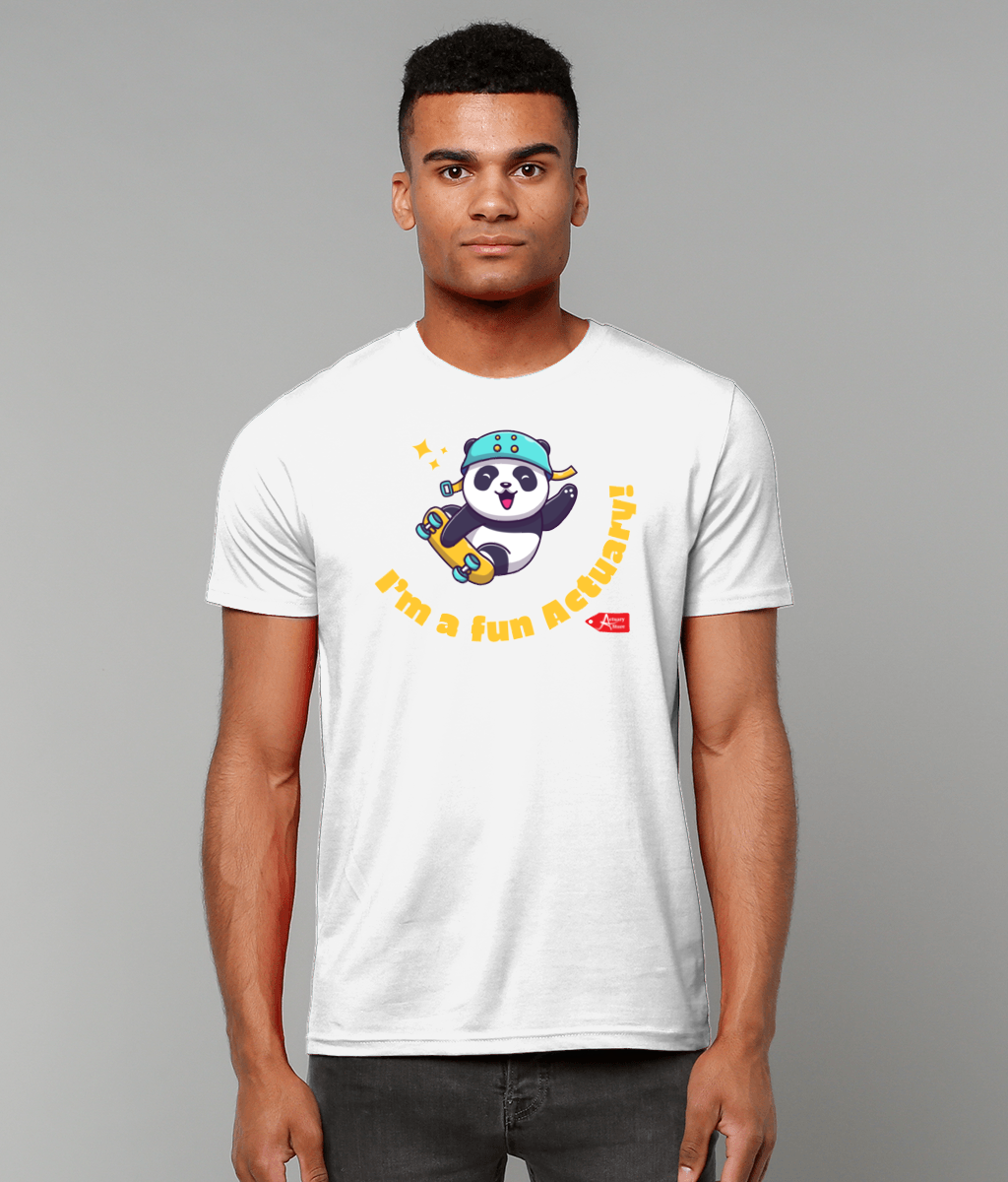 I'm A Fun Actuary Cute Panda T-Shirt (Black and White Variations)