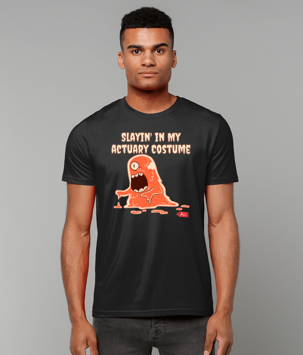 Slaying In My Actuary Costume Monster Halloween T-Shirt