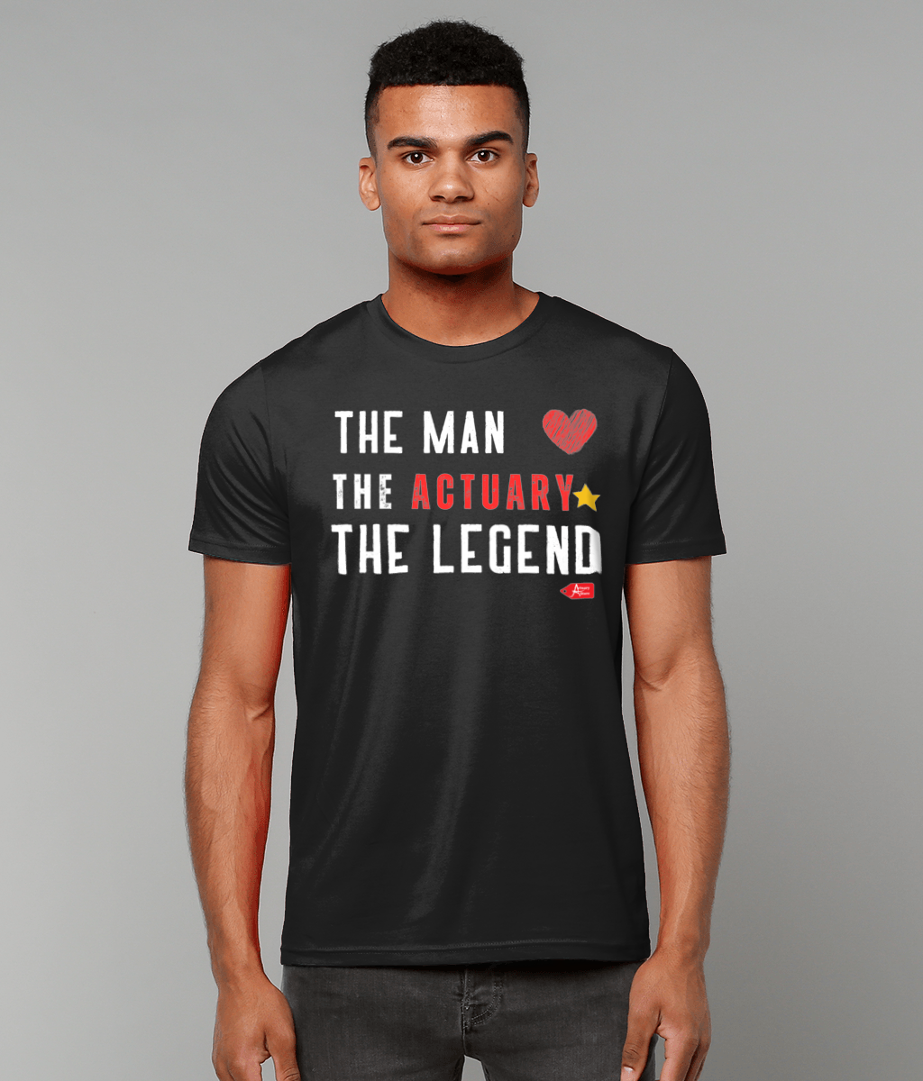 The Man The Actuary The Legend Heart Star T-Shirt