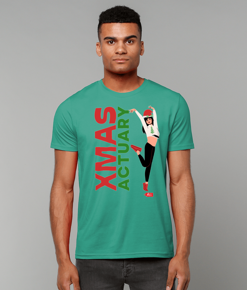 XMas Actuary Christmas Girl T-Shirt (Green and white variations)