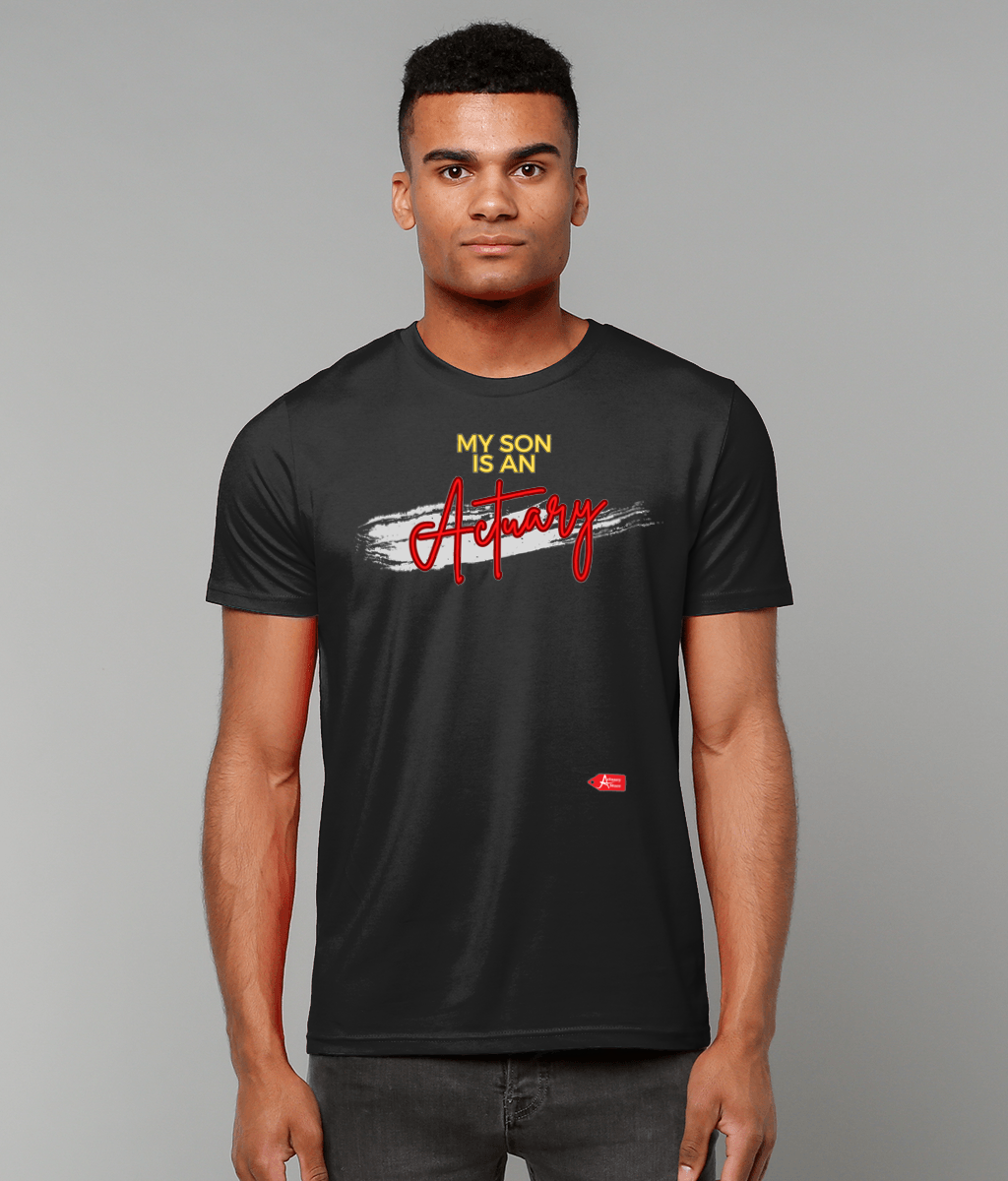 My Son is an Actuary Black T-Shirt