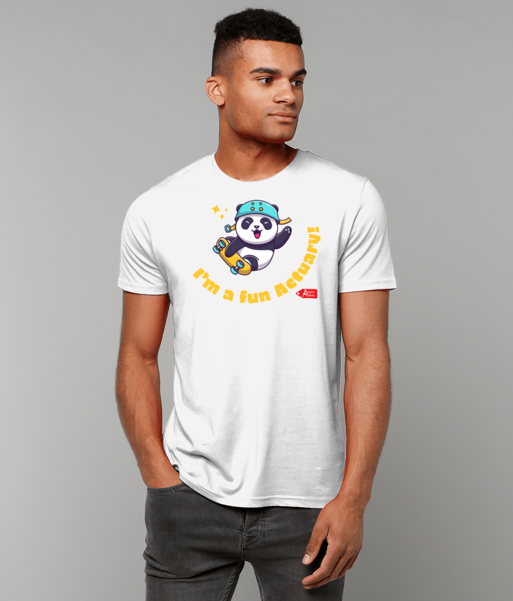I'm A Fun Actuary Cute Panda T-Shirt (Black and White Variations)