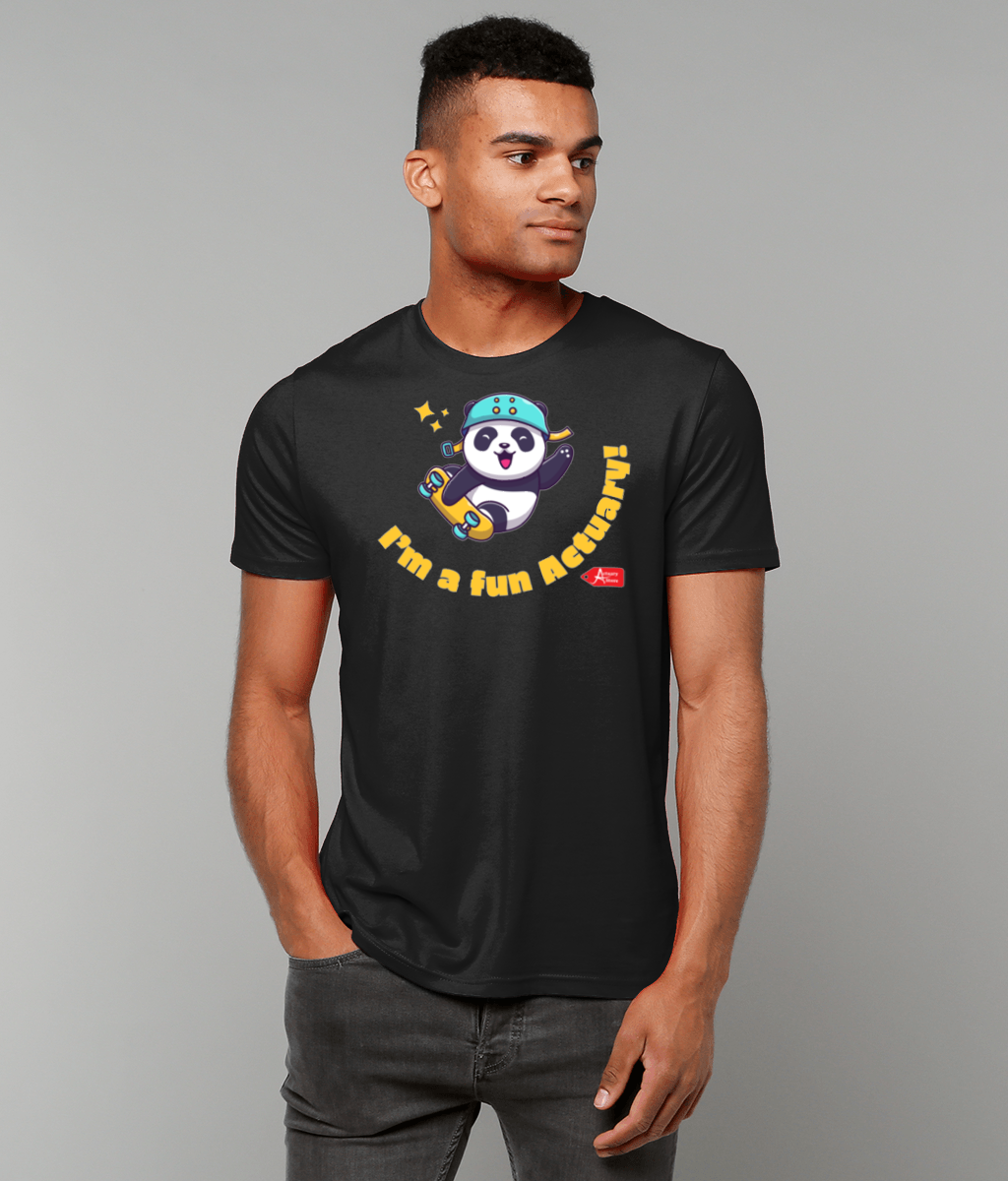 I'm A Fun Actuary Cute Panda T-Shirt (Black and White Variations)