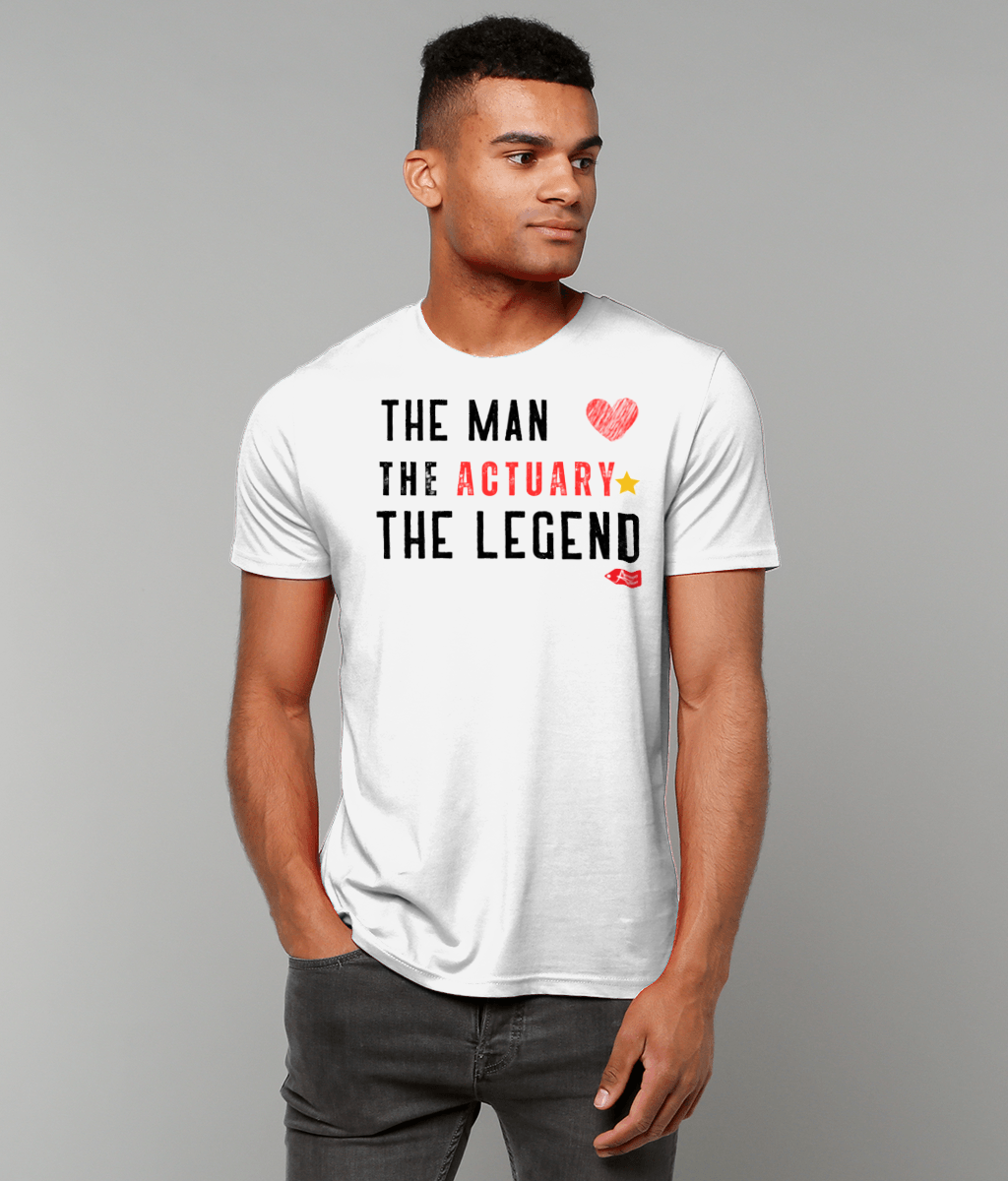 The Man The Actuary The Legend Heart Star T-Shirt
