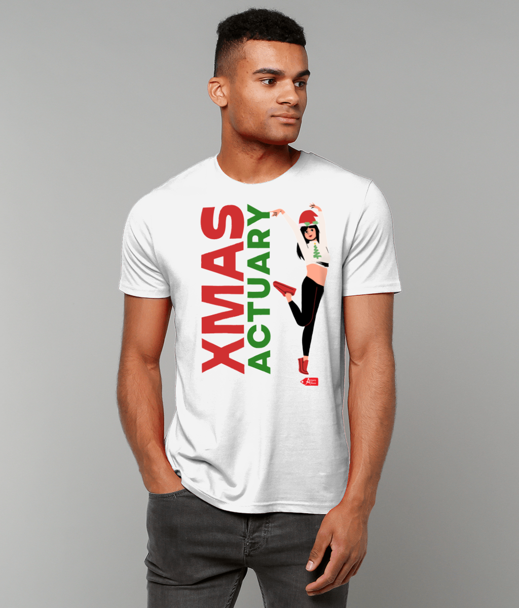 XMas Actuary Christmas Girl T-Shirt (Green and white variations)