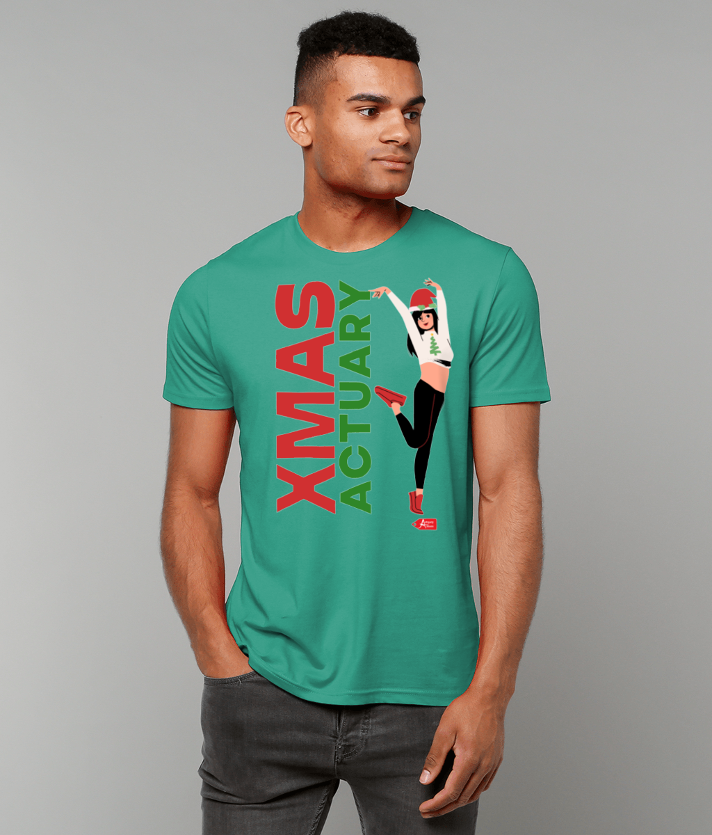 XMas Actuary Christmas Girl T-Shirt (Green and white variations)