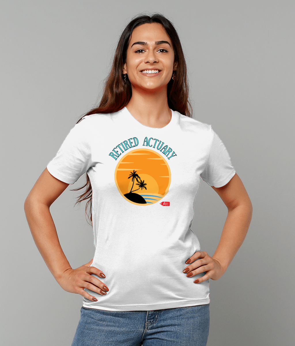 Retired Actuary Summer Vibes White T-Shirt