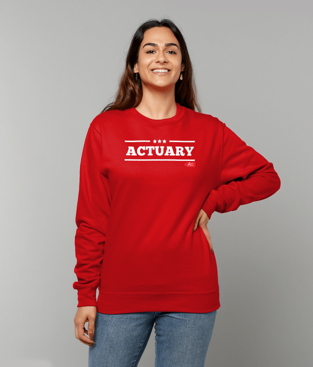 Actuary Bold Star Military Sweatshirt (Red, Green and Black Variants)