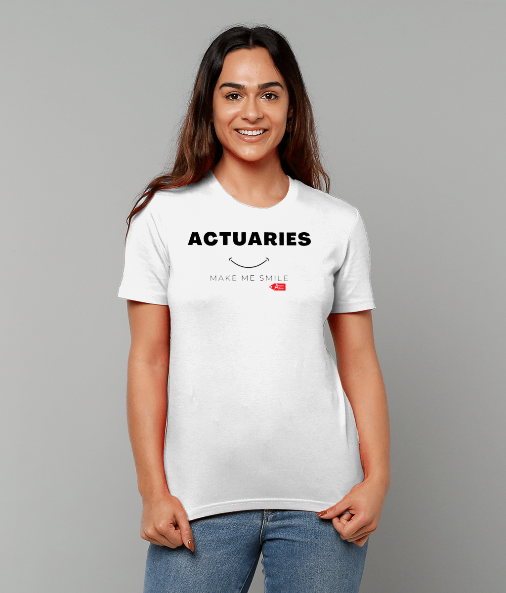 Actuaries Make Me Smile White T-Shirt