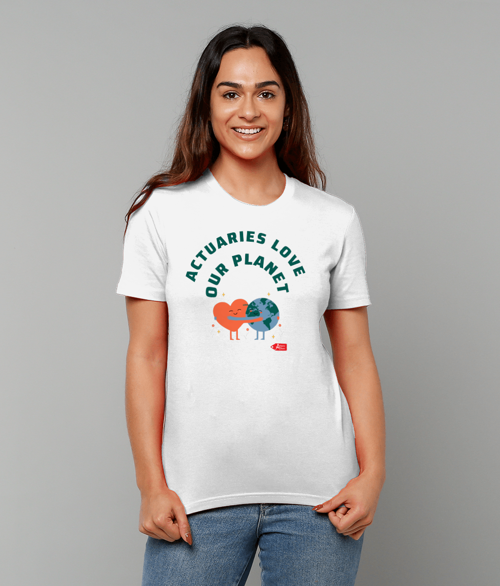 Actuaries Love Our Planet Ecological White T-shirt