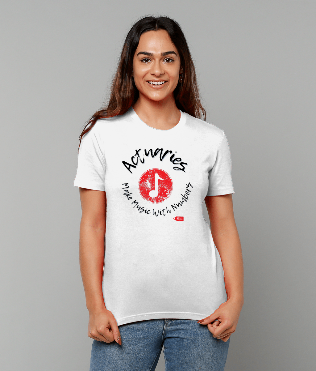 Actuaries Make Music With Numbers White Only T-shirt