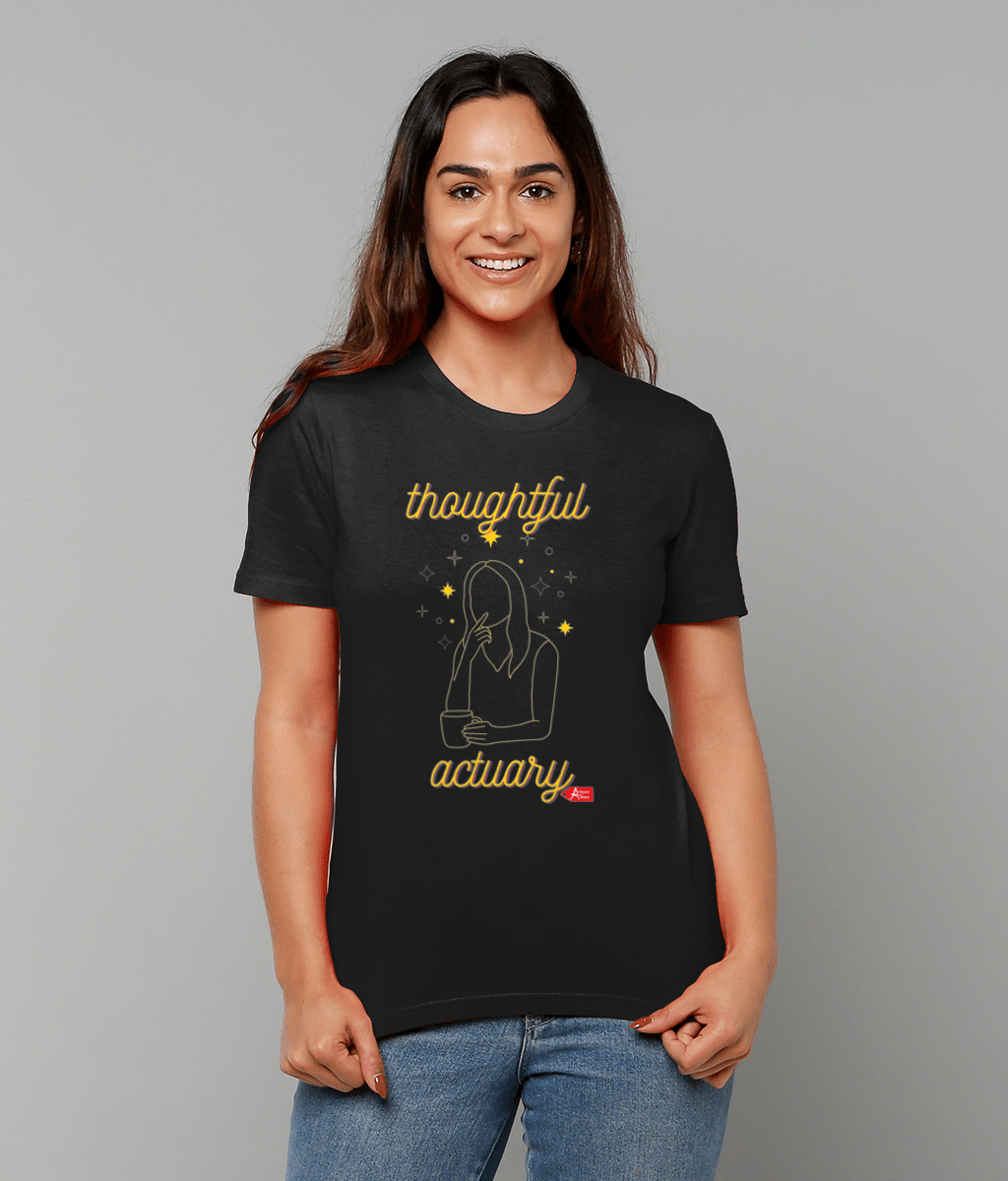 Thoughtful Actuary Black T-shirt