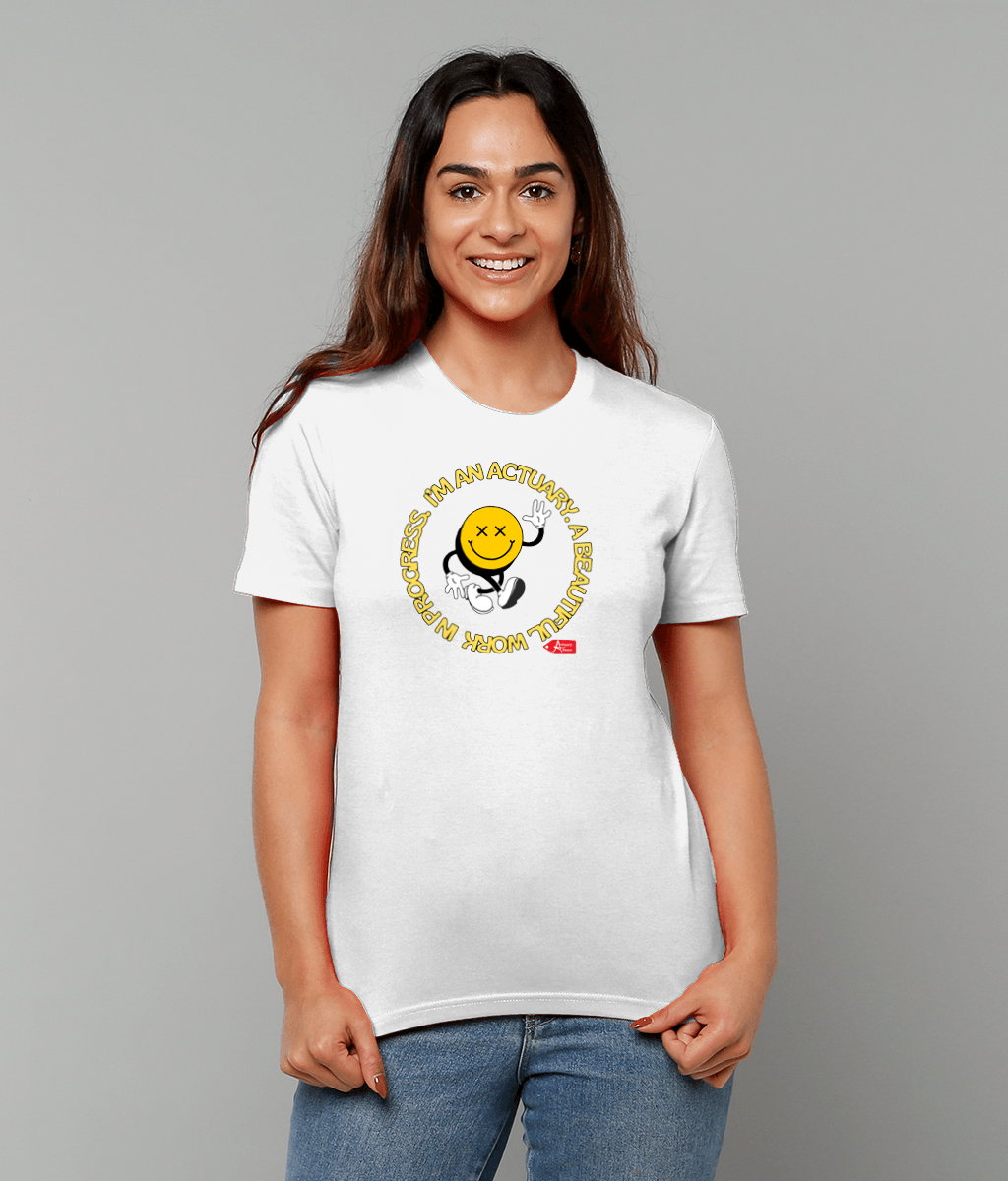 I'm An Actuary A Beautiful Work In Progress Stoned White T-Shirt