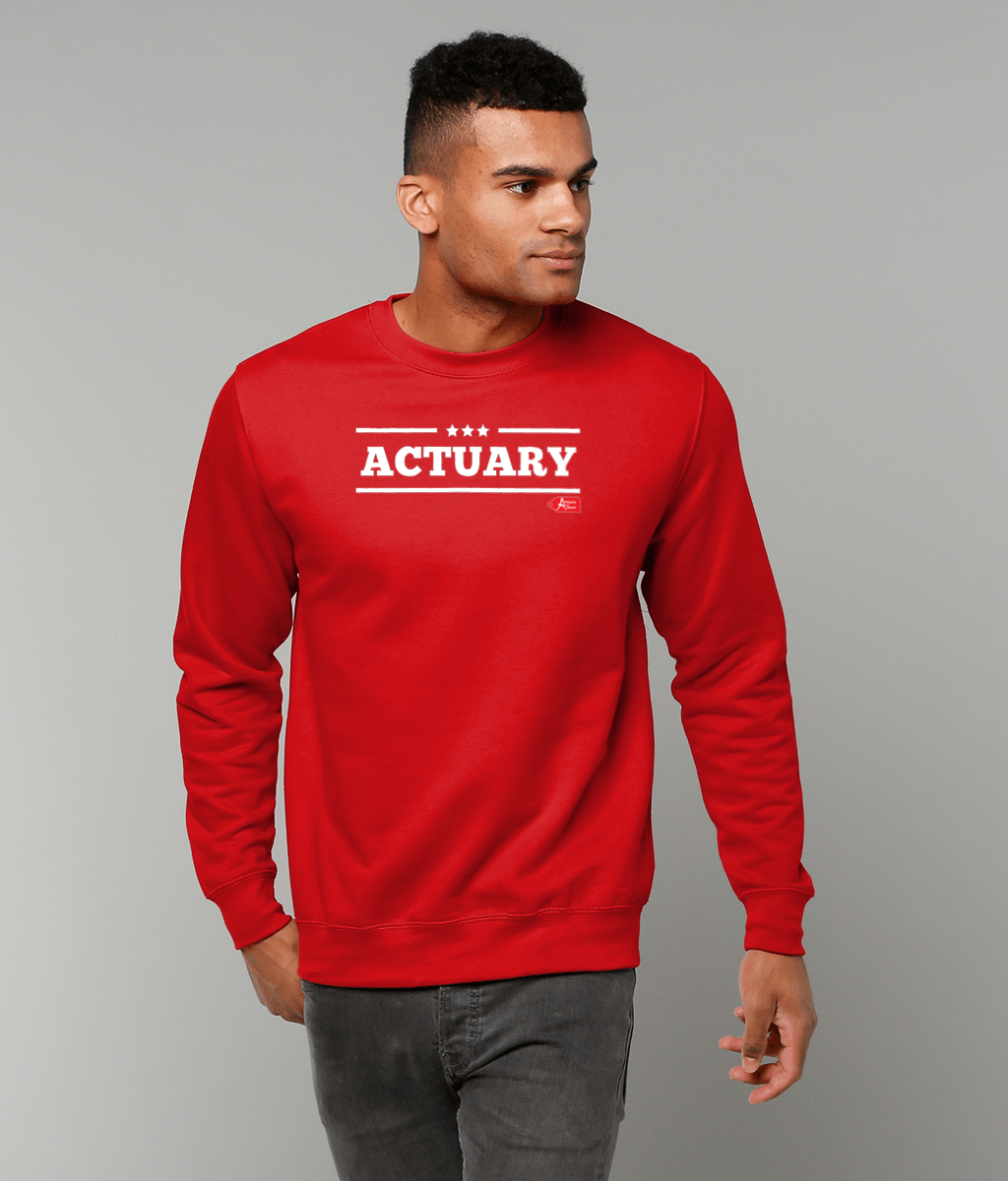 Actuary Bold Star Military Sweatshirt (Red, Green and Black Variants)