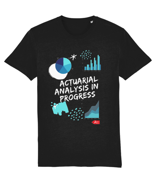 Actuarial Analysis In Progress Charts Black T-Shirt