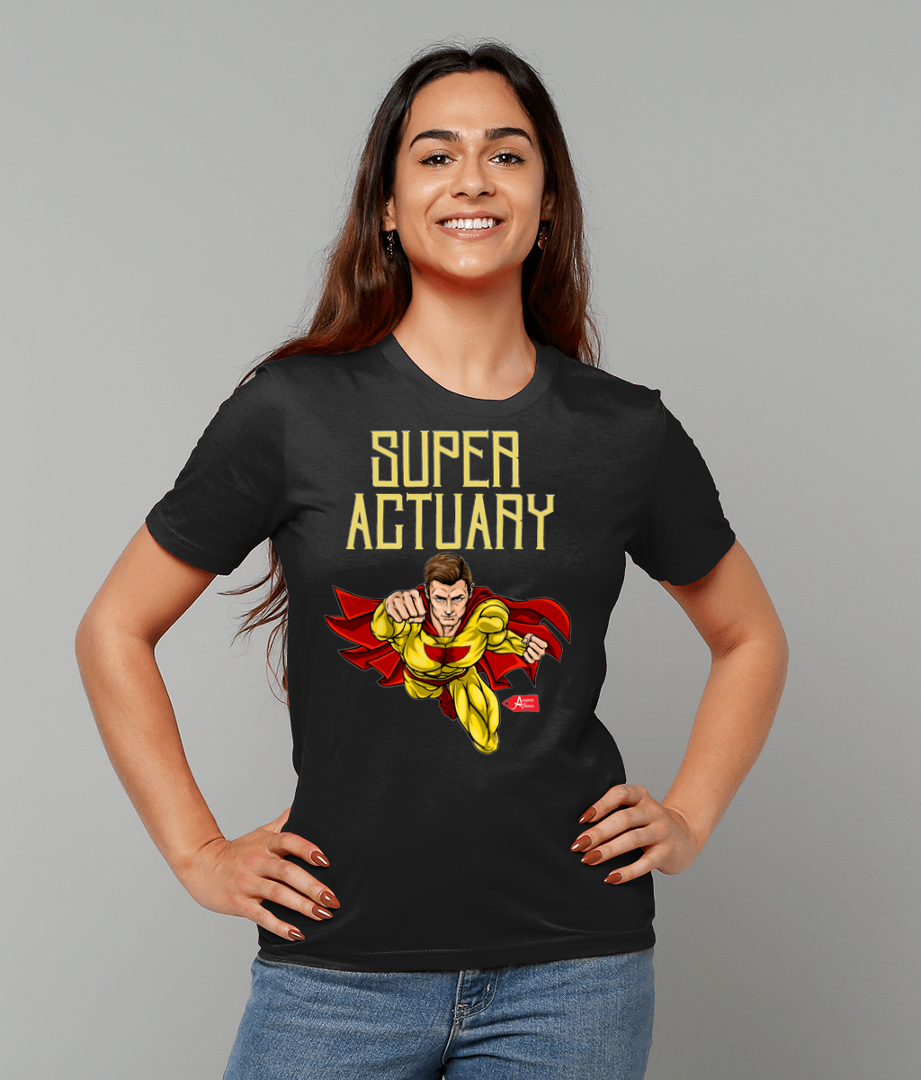 Super Actuary Illustration Black T-Shirt