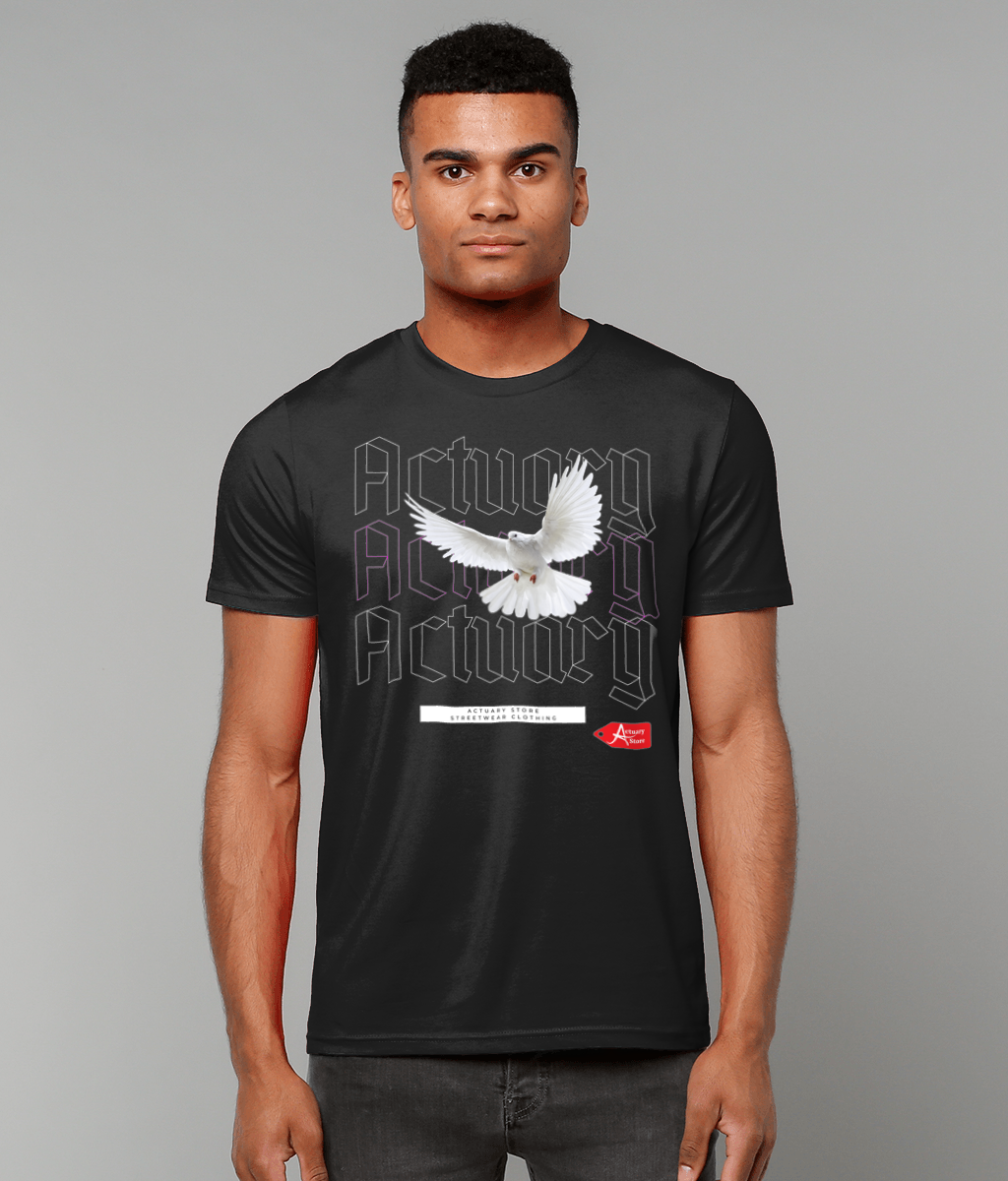 Actuary Black and Pink Faith Streetwear Black T-Shirt