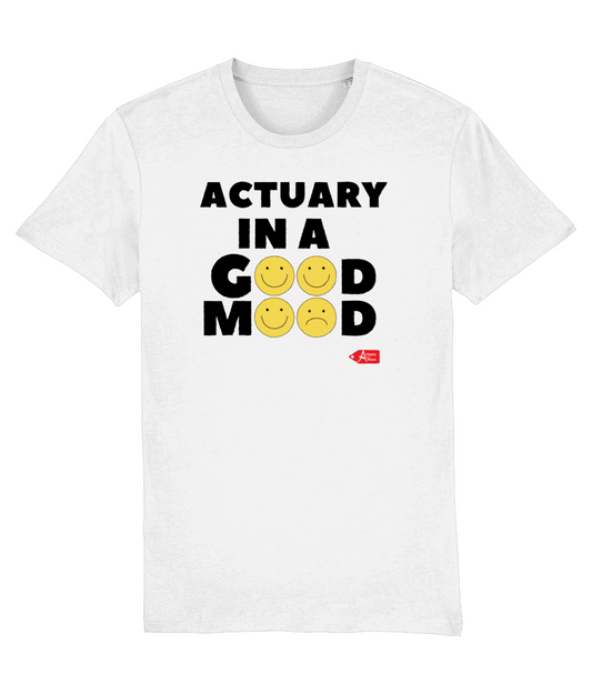 Actuary In a Good Mood Emoji White T-Shirt