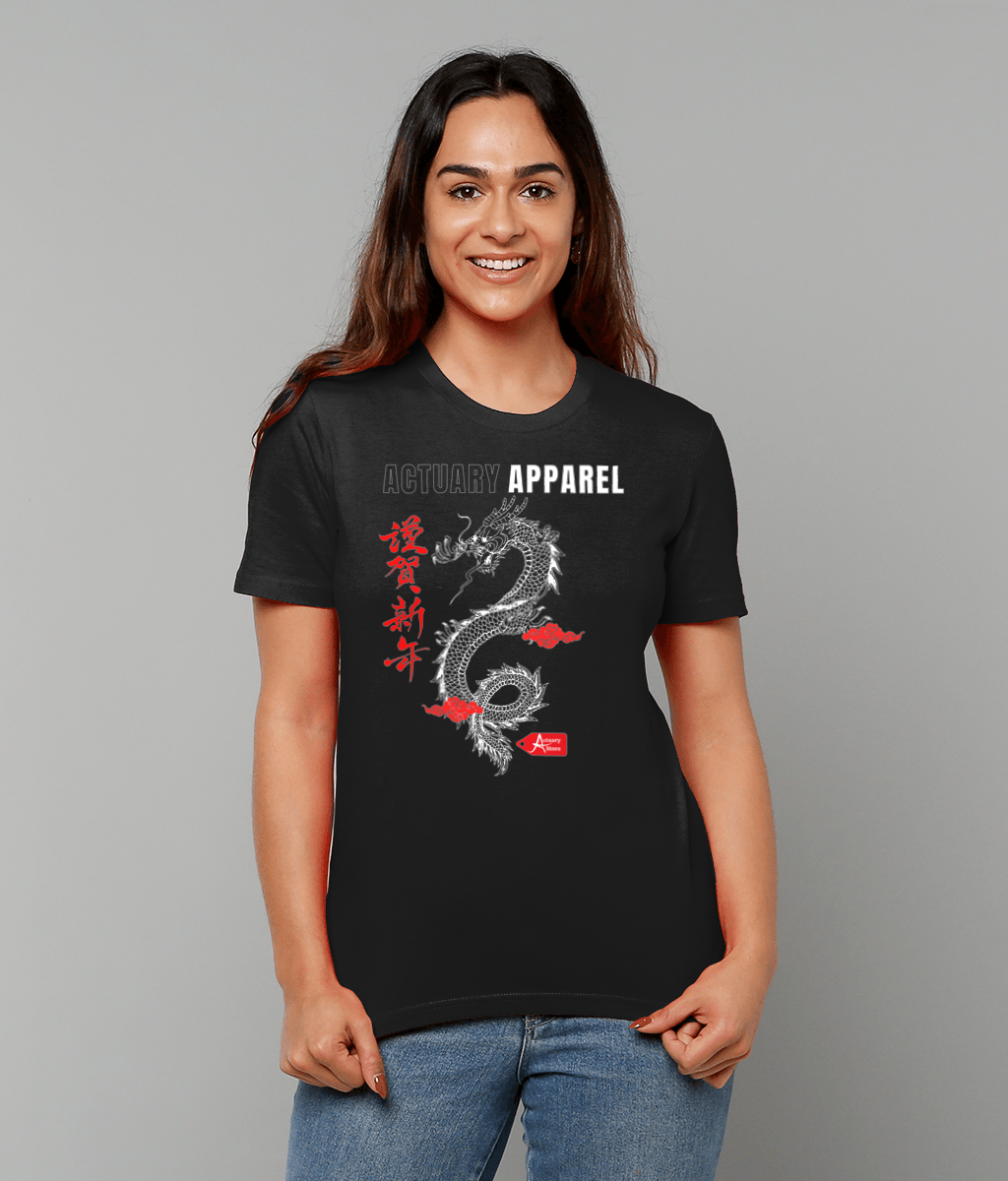 Actuary Apparel Black Red Dragon Streetwear Black T-Shirt