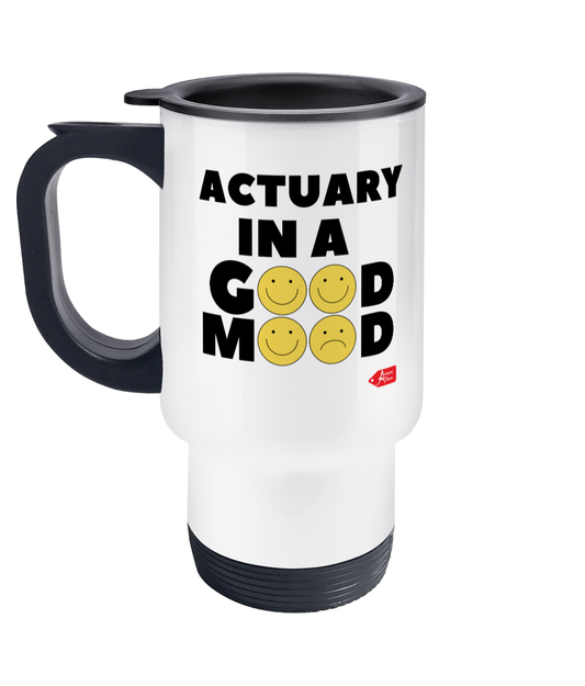 Actuary In a Good Mood Emoji Stainless Steel Travel Mug