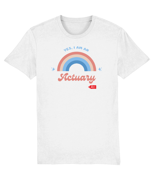 Yes I'm An Actuary Rainbow Any Colour T-Shirt (Black and White Variants)
