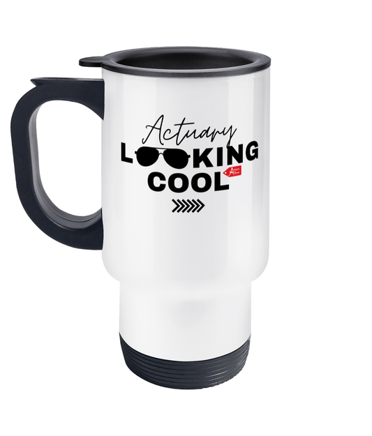 Actuary Looking Cool Shades Stainless Steel Travel Mug