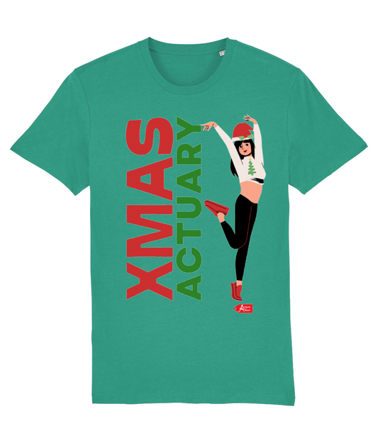 XMas Actuary Christmas Girl T-Shirt (Green and white variations)