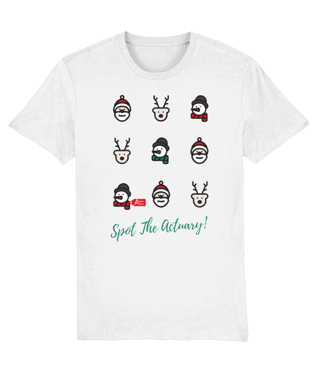Spot The Actuary Christmas T-Shirt (Red and White Variations)