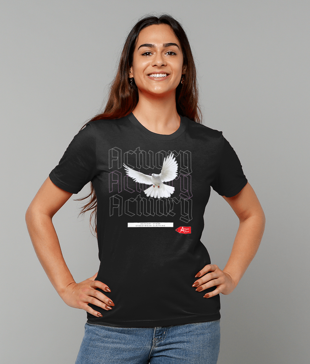 Actuary Black and Pink Faith Streetwear Black T-Shirt